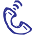 Icon phone blue